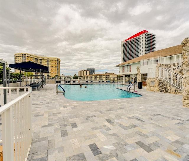 1849 S Ocean Dr Unit 1412, Hallandale Beach, FL 33009 - community pool with a patio