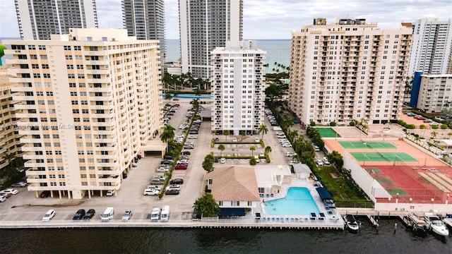 1849 S Ocean Dr Unit 1412, Hallandale Beach, FL 33009 - view of urban area featuring a large body of water and a pool area