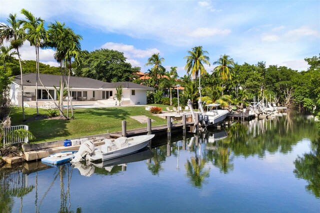 7155 Los Pinos Blvd, Coral Gables, FL 33143 - view of dock featuring a water view