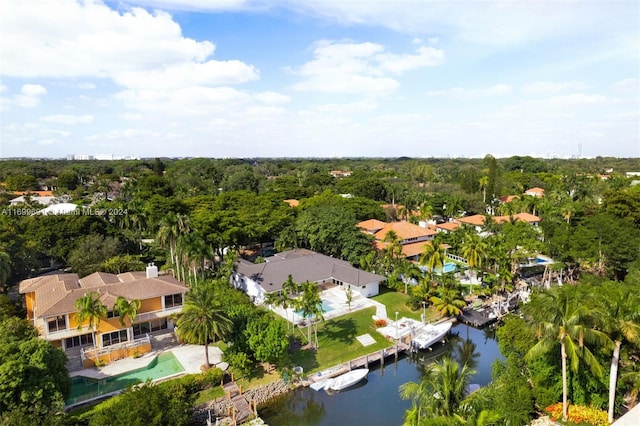 7155 Los Pinos Blvd, Coral Gables, FL 33143 - bird's eye view featuring a water view