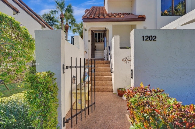 view of doorway to property