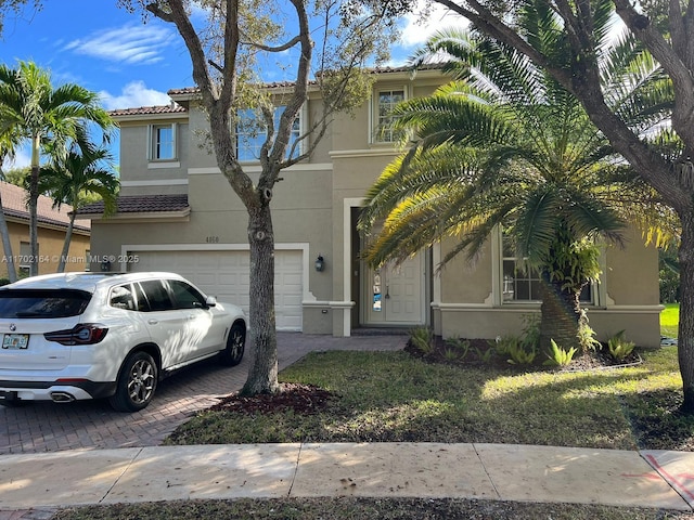 view of front of home featuring a garage