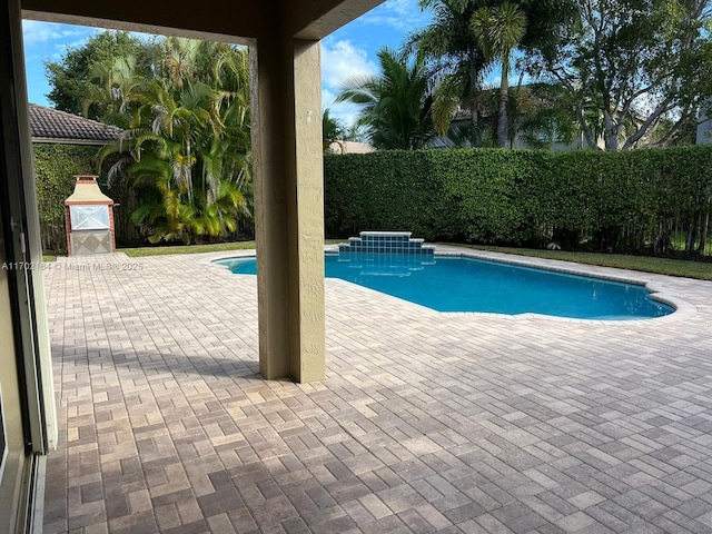 view of pool featuring a patio area