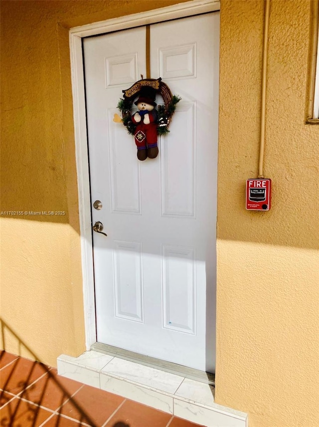 view of doorway to property