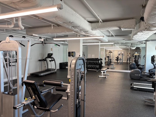 view of exercise room