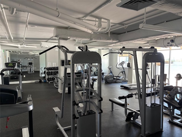 view of workout area