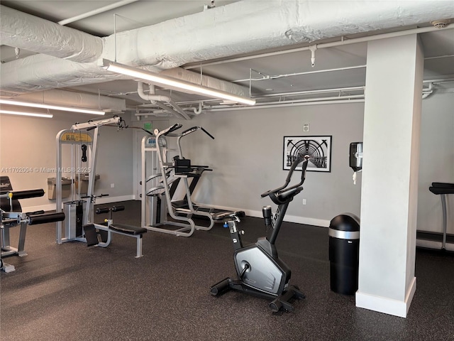 view of workout area