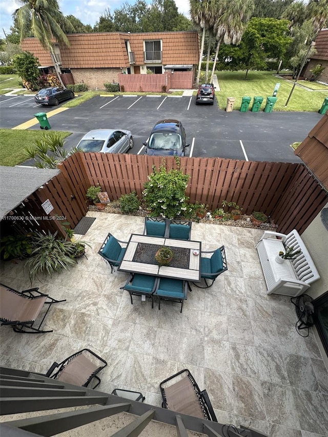 view of patio featuring ac unit