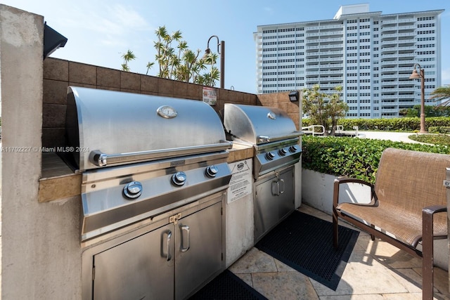 view of patio / terrace with area for grilling