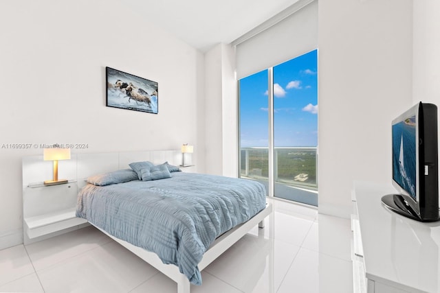 view of tiled bedroom