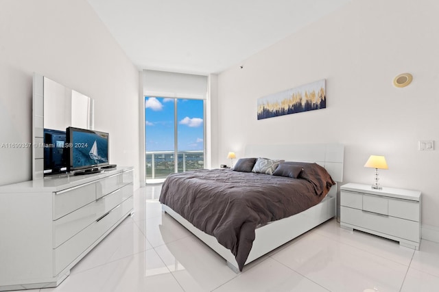 view of tiled bedroom