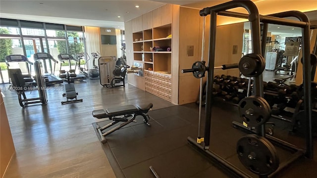 view of workout area