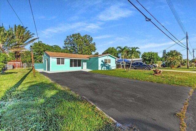 6733 SW 27th Ct, Miramar, FL 33023 - single story home featuring asphalt driveway, a front yard, and stucco siding