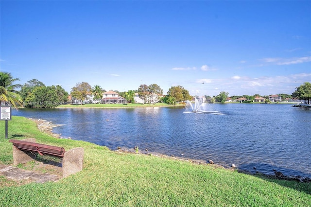 view of water feature