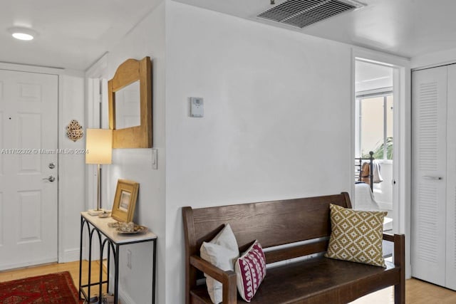 interior space featuring light hardwood / wood-style floors