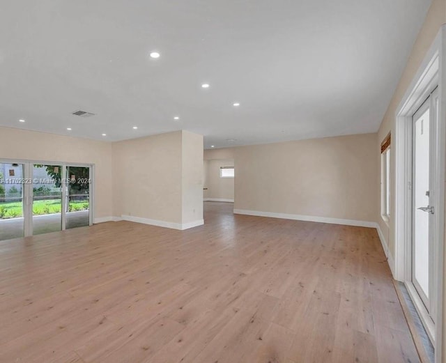 interior space featuring light wood-type flooring