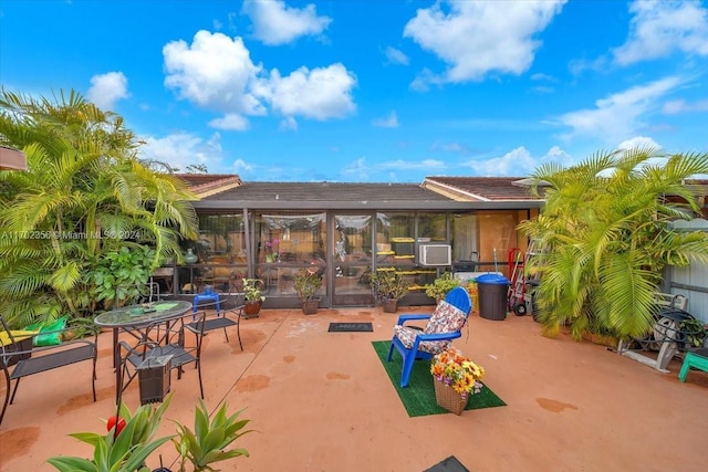 view of patio with an outdoor fire pit