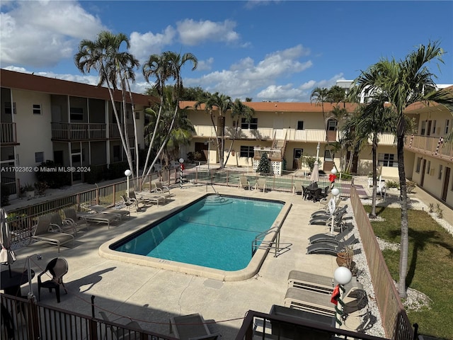 view of pool with a patio