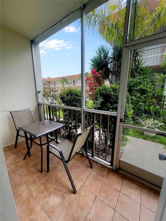 view of sunroom