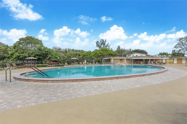 view of pool with a patio