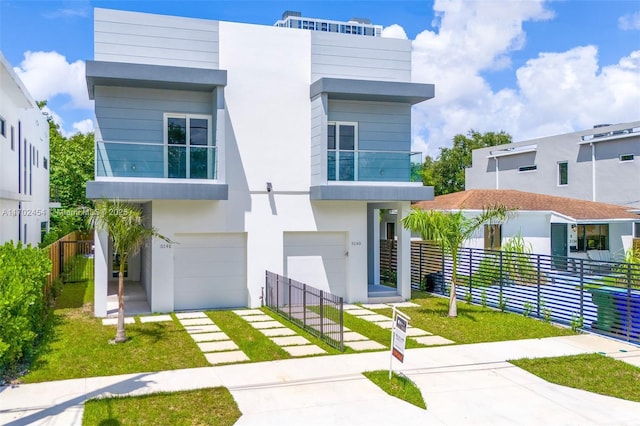 modern home with a garage