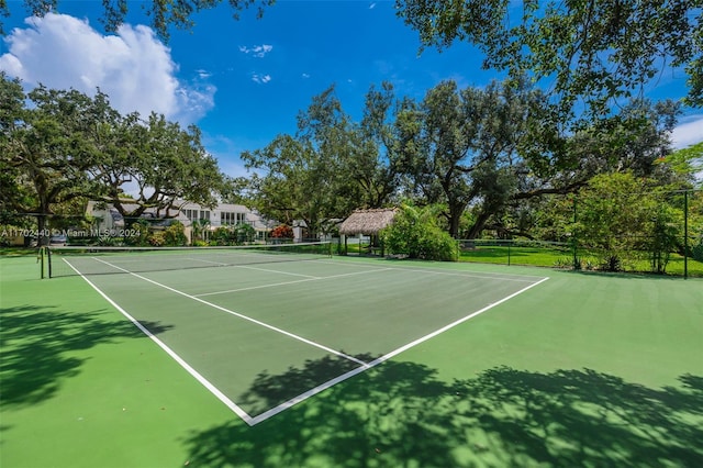 view of tennis court