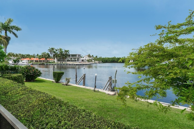 exterior space with a boat dock