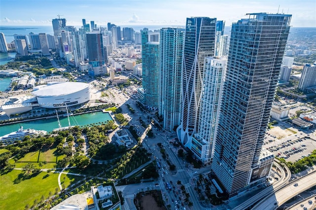 900 Biscayne Blvd Unit 5208, Miami, FL 33132 - aerial view of skyline and a large body of water