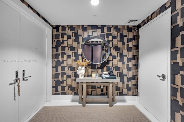 900 Biscayne Blvd Unit 5208, Miami, FL 33132 - corridor featuring wallpapered walls