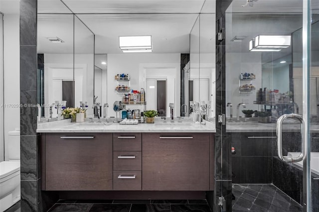 900 Biscayne Blvd Unit 5208, Miami, FL 33132 - full bathroom featuring double vanity and a shower stall