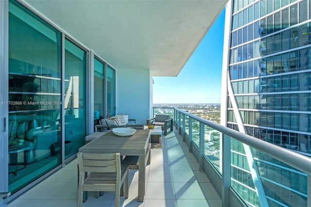 balcony with an outdoor living space