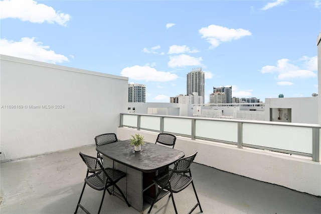 view of patio / terrace featuring a balcony