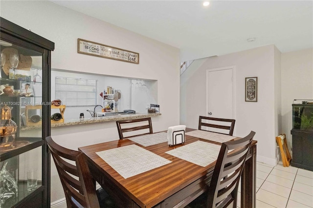 view of tiled dining room