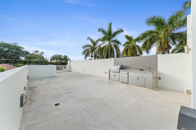 view of patio / terrace featuring grilling area