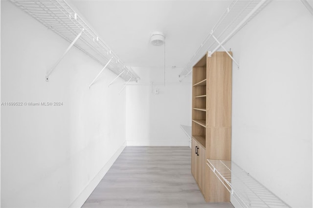 spacious closet with wood-type flooring