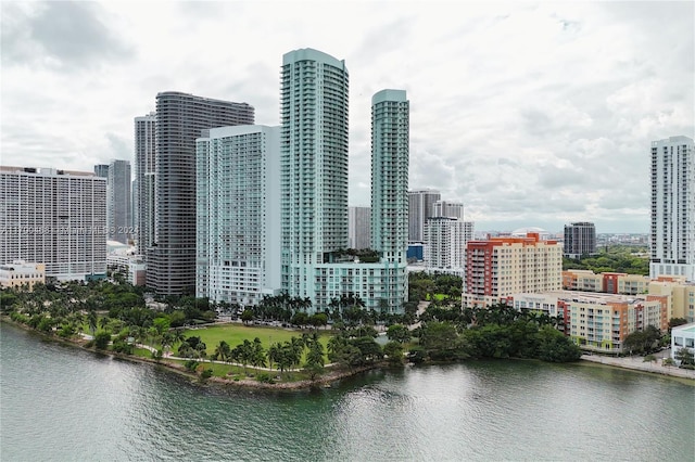 view of city featuring a water view