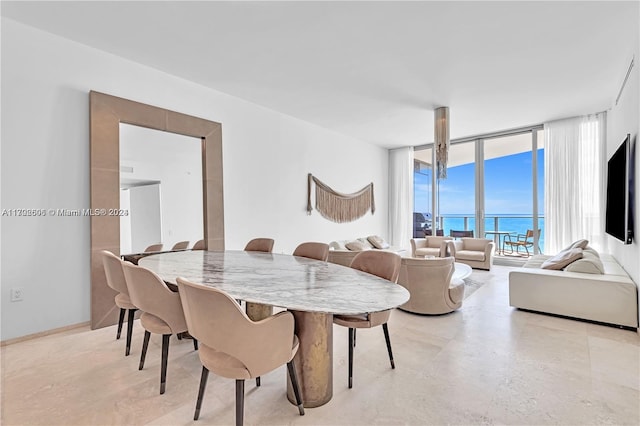 15701 Collins Ave Unit 703, Sunny Isles Beach, FL 33160 - dining room with floor to ceiling windows
