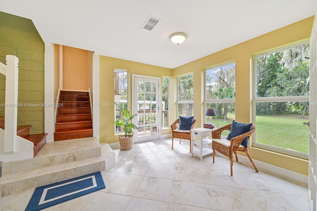 671 Live Oak Ln, La Belle, FL 33935 - sunroom / solarium with visible vents, baseboards, and tile patterned flooring