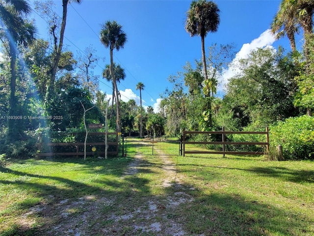 671 Live Oak Ln, La Belle, FL 33935 - view of yard featuring a gate and fence