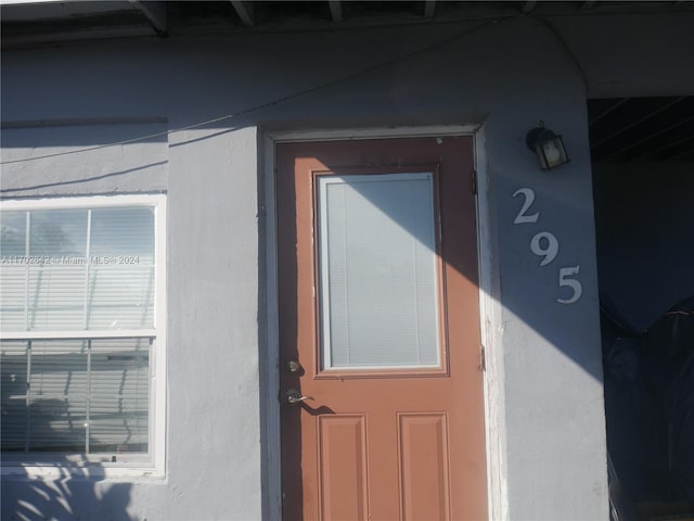 view of doorway to property