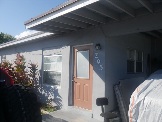 view of doorway to property