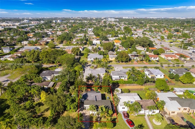 aerial view featuring a residential view