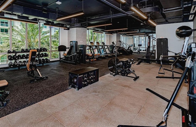 view of exercise room