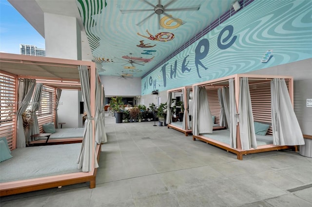 view of patio / terrace featuring ceiling fan