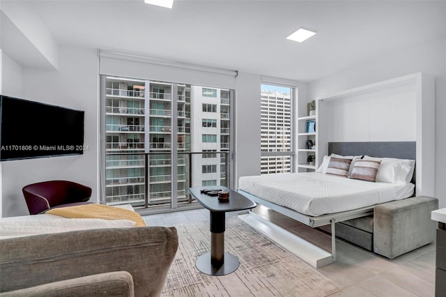 view of tiled bedroom