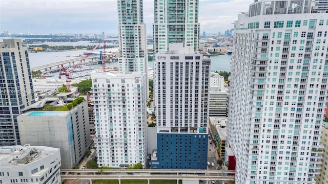 property's view of city with a water view