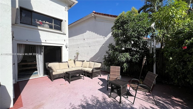 view of patio with an outdoor hangout area