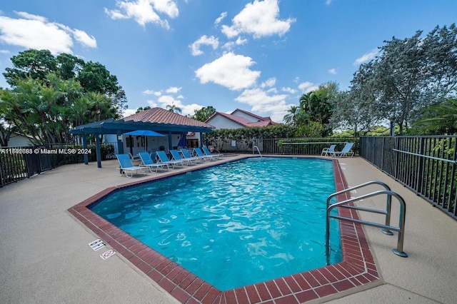 view of pool with a patio