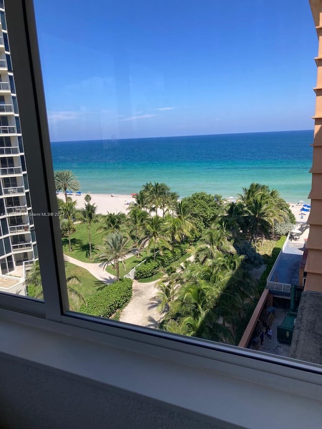 water view featuring a view of the beach