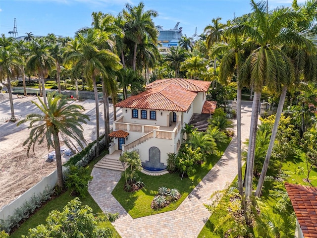 birds eye view of property